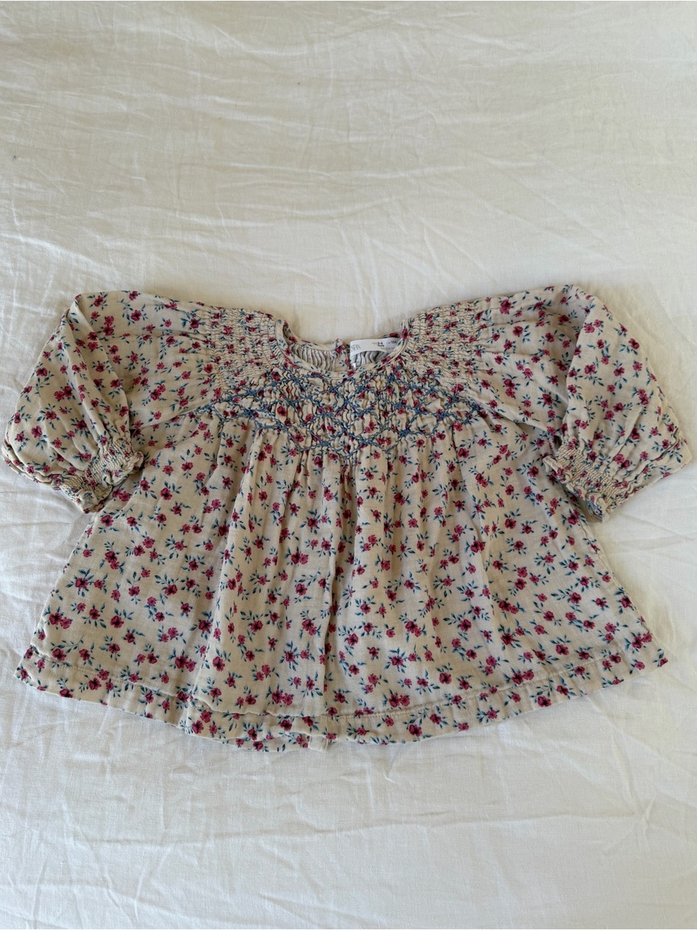 Zara Girls Floral Blouse 3-4 Years